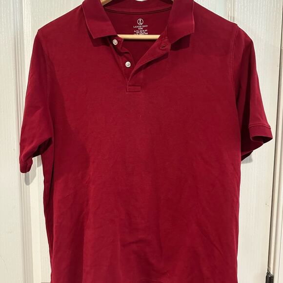 Lands' End Red Polo Classic Knit Short Sleeve Kids XL 18-20 - Picture 1 of 3